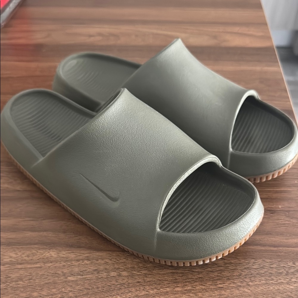 Nike Olive Green Slide Sandals
